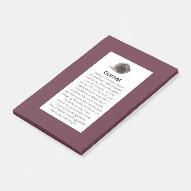 Notas posteriores al Rótulo de joyería Garnet Crys (En perspectiva)