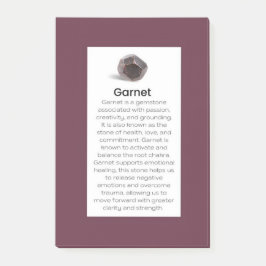 Notas posteriores al Rótulo de joyería Garnet Crys