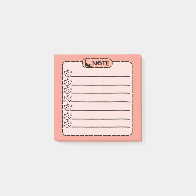 Notas posteriores personalizadas del gato negro li (Anverso)