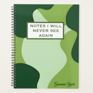 Notas que nunca volveré a ver divertido cuaderno v