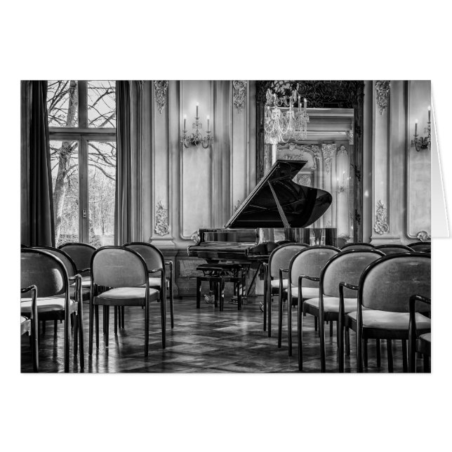 Notas vacías Foto en blanco y negro en blanco (Anverso (Horizontal))