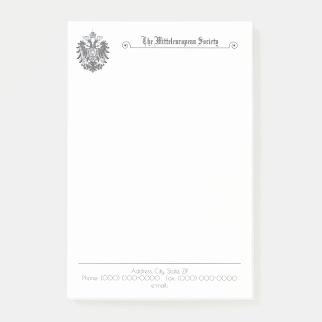 Notas verticales post-it de la Sociedad Mitteleuro (Anverso)