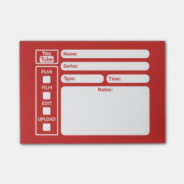 Notas video del planificador de YouTube