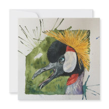 Notecard de estilo de postal de Crane escaneado