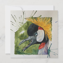 Notecard de estilo de postal de Crane escaneado