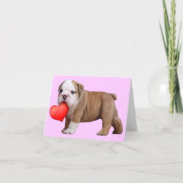 Notecard del perrito del bulldog de las tarjetas