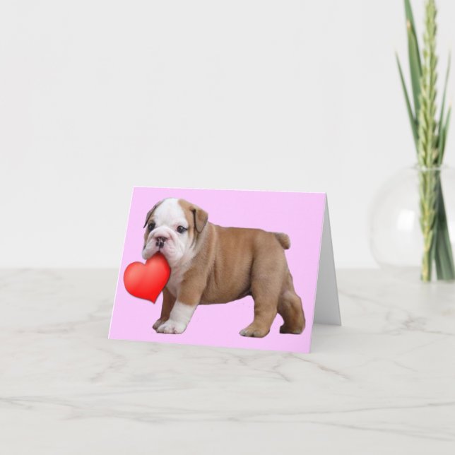 Notecard del perrito del bulldog de las tarjetas (Anverso)