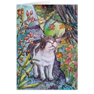 Notecard feliz del gato