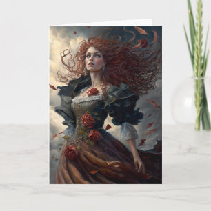 Notecard, hembra gótica vintage