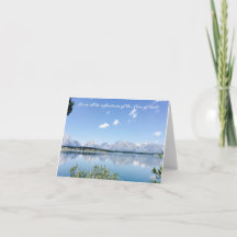 Notecard inspirador con paisaje
