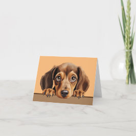 Notecard, Mascota de perros pimienta de Dachshund 