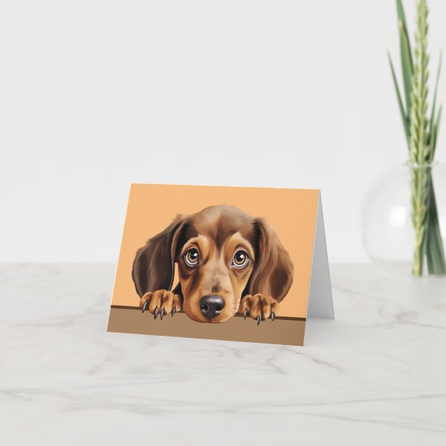 Notecard, Mascota de perros pimienta de Dachshund  (Anverso)