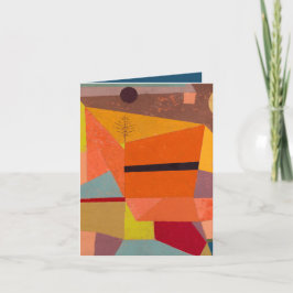 NOTECARD : PAUL KLEE : PAISAJE DE MONTAÑA ALEGRE