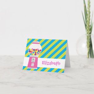 Notecard personalizado de máquina de Gumball a ray