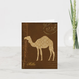 Notecard personalizado de silhouette de camel
