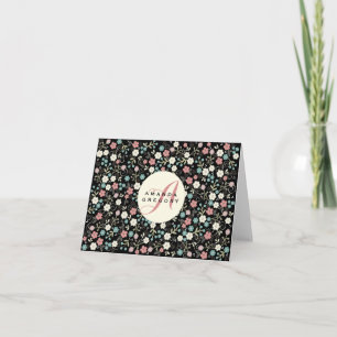 Notecard personalizado vintage moderno banal