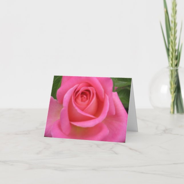 Notecard subió Granada rosado (Anverso)