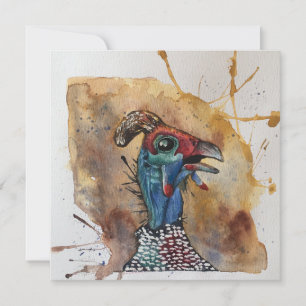 Notecard tipo postal de Guinea Fowl gigante