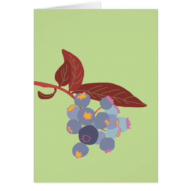 Notecards doblados arándano de Maine (Frente)