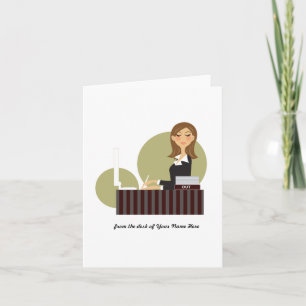 Notecas personalizadas de Office Chica