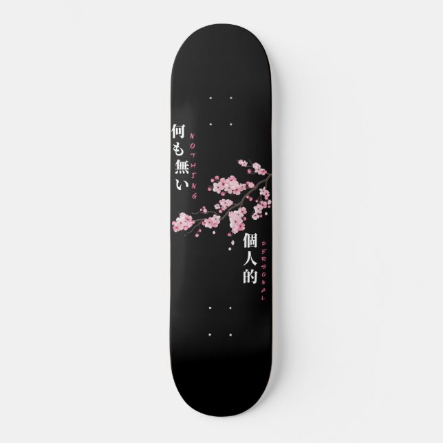 Nothing Personal - Cherry Blossom Skateboard (Anverso)