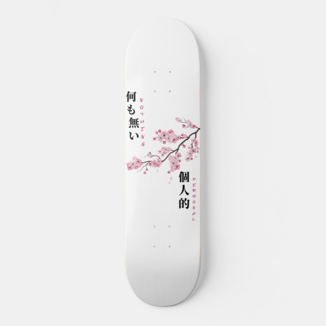 Nothing Personal - Cherry Blossom Skateboard (Anverso)