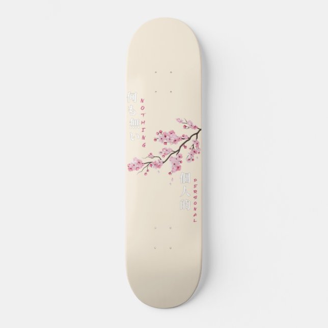 Nothing Personal - Cherry Blossom Skateboard (Anverso)