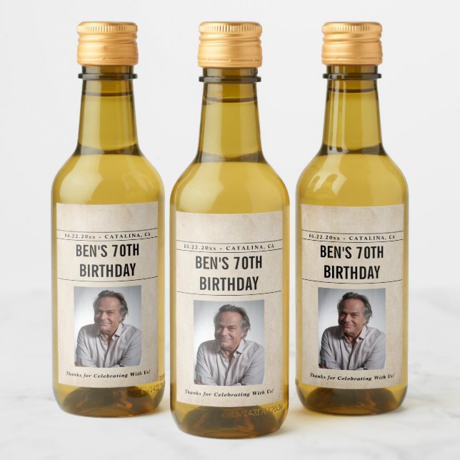 Noticias de Cumpleaños Divertidas y Divertidas par (Botellas)