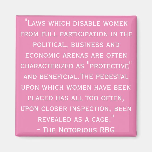 Notorio imán de citas de RBG (Frente)