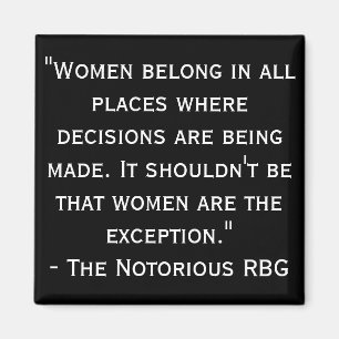 Notorio imán de citas en blanco y negro RBG