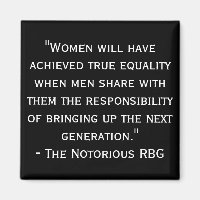 Notorio imán de citas en blanco y negro RBG