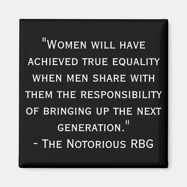 Notorio imán de citas en blanco y negro RBG (Frente)