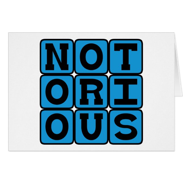 Notorio, Infame (Anverso (Horizontal))