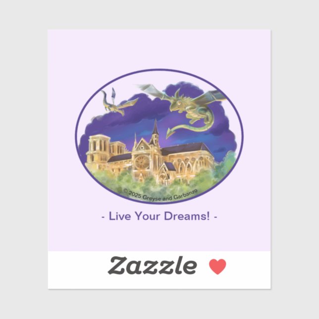 Notre Dame Vinyl Pegatina - Sueños (varios tamaños (Hoja)