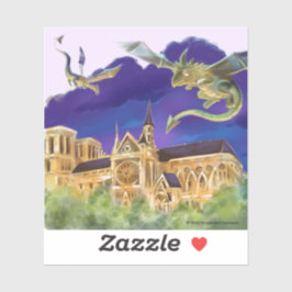 Notre Dame Vinyl Pegatina (varios tamaños)