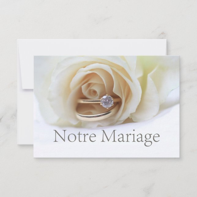 Notre Mariage - invitación a la boda francesa (Anverso)