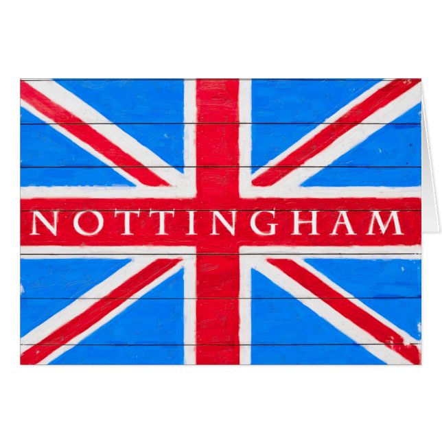 Nottingham - bandera británica de Union Jack del (Anverso (Horizontal))