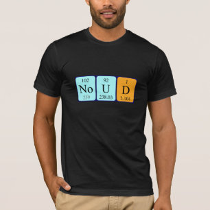 Noud camisa de nombre de tabla periódica