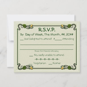 Nouveau Lilies (Tarjeta de respuesta a la invitaci
