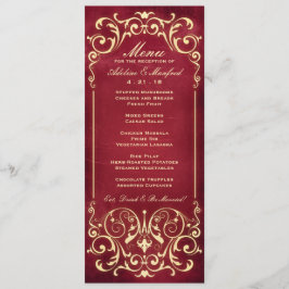 Nouveau Victorian: Menú Boda rojo y oro