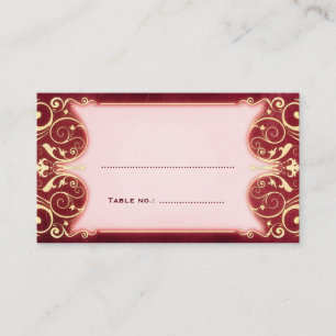 Nouveau Victorian: Tarjeta de Escort de Mesa Roja