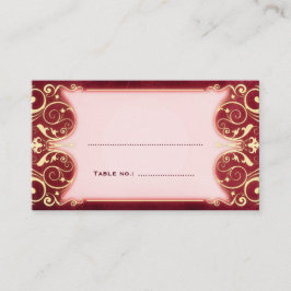 Nouveau Victorian: Tarjeta de Escort de Mesa Roja