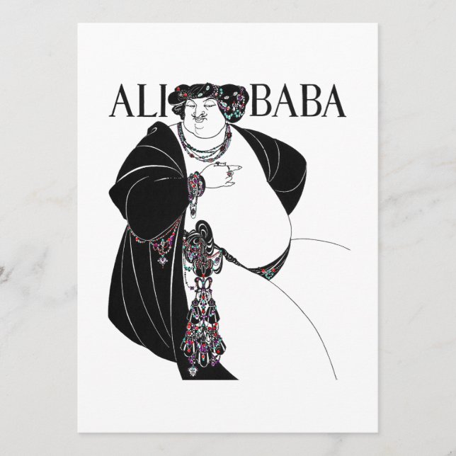 Nouveu Ali Baba por Aurbrey Beardsley (Anverso)