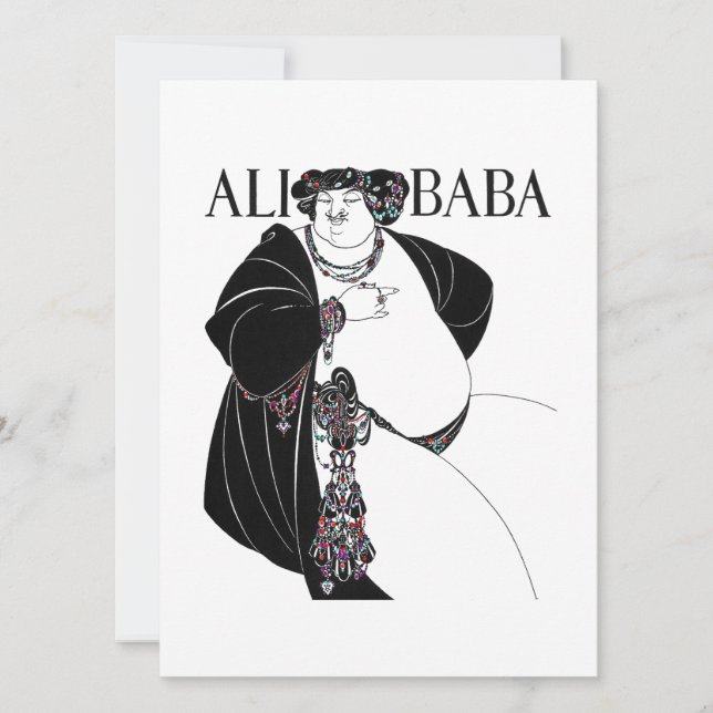 Nouveu Ali Baba por Aurbrey Beardsley (Anverso)