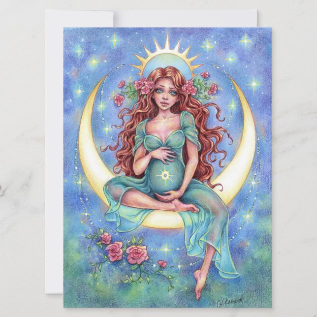 Nova Art Card Recién nacido Moon Mother (Anverso)