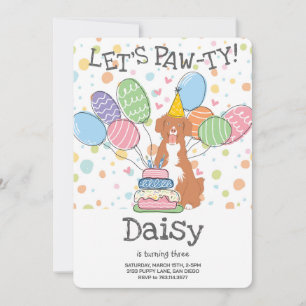 Nova Scotia Duck Tolling Birthday Party Invitación