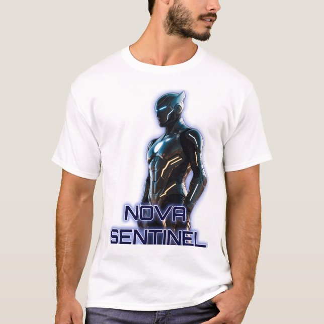 Nova Sentinel: Futurista camiseta de héroe (Anverso)