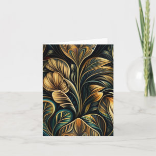 Noveau de arte en blanco tarjeta de felicitación 1