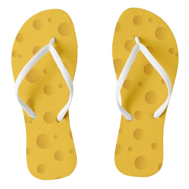 Novedad amarilla de queso suizo de playa chanclas (Plantilla)