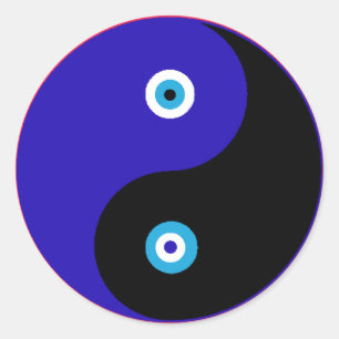 Novedad Mal Ojo y Yin Yang Pegatina